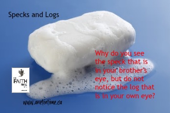 specks and logs