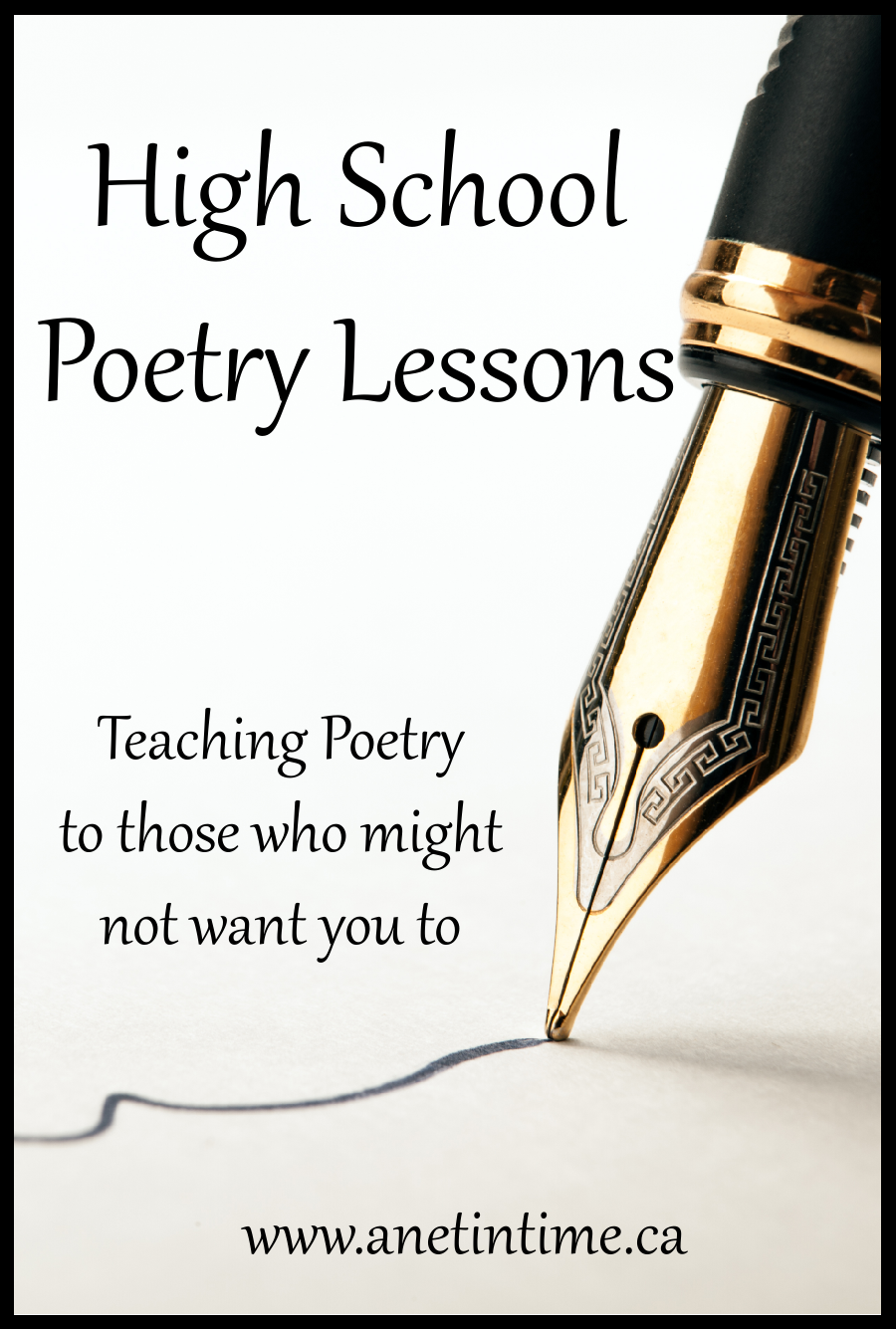 High School Poetry Lessons - A Net in Time