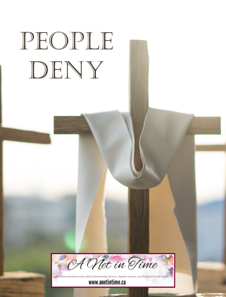 people deny text over shrouded cross