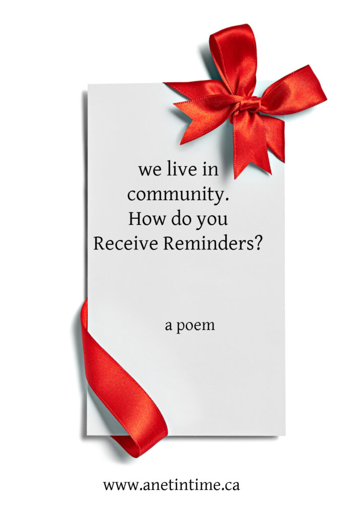 receive reminders, text over wrapped photo