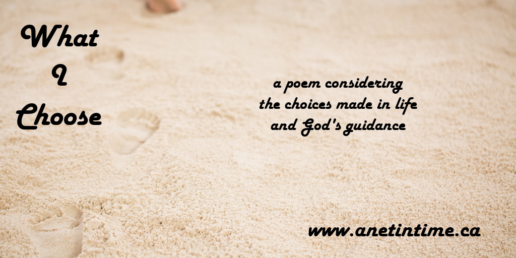 What I choose text over image of footprints in sand