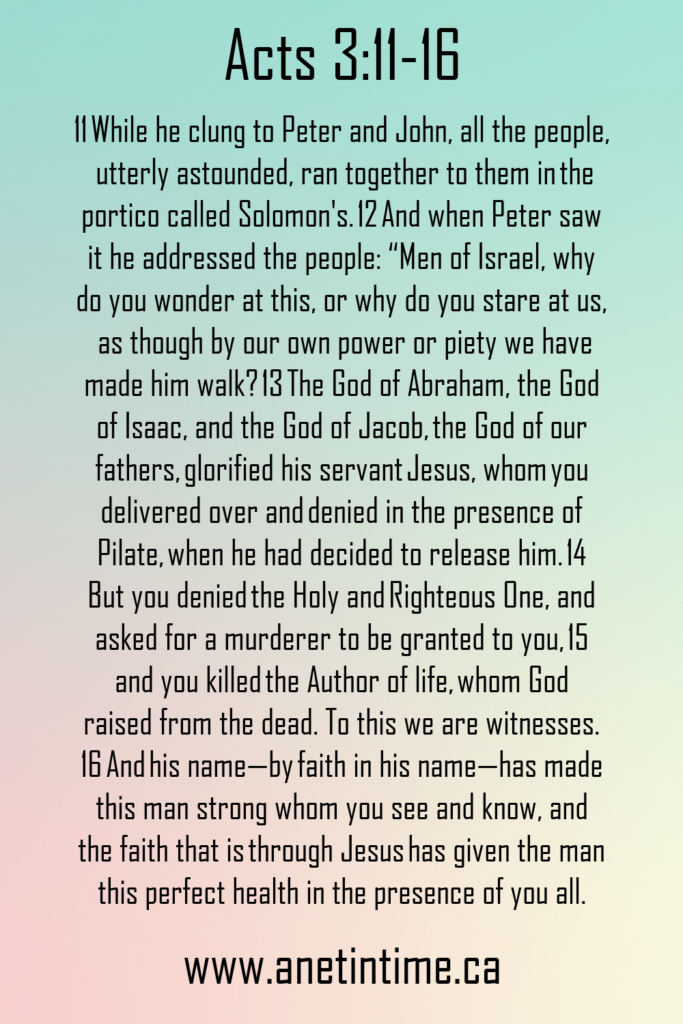 Acts 3: 11-16