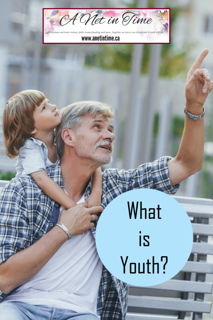 what is youth text with image of grandpa with granddaughter