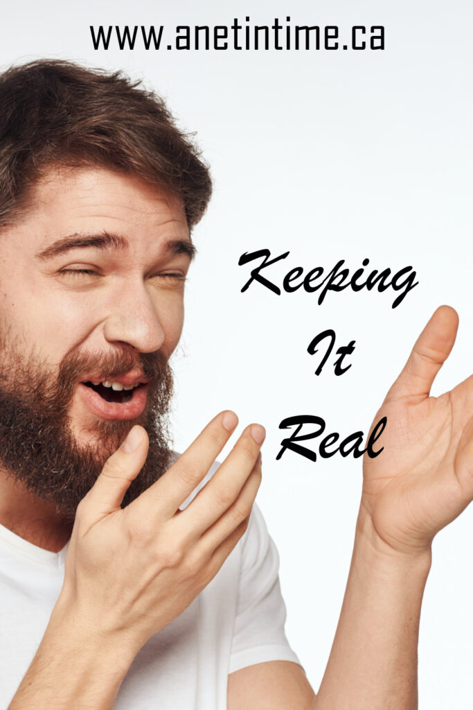 keeping it real is the text, picture of man laughing
