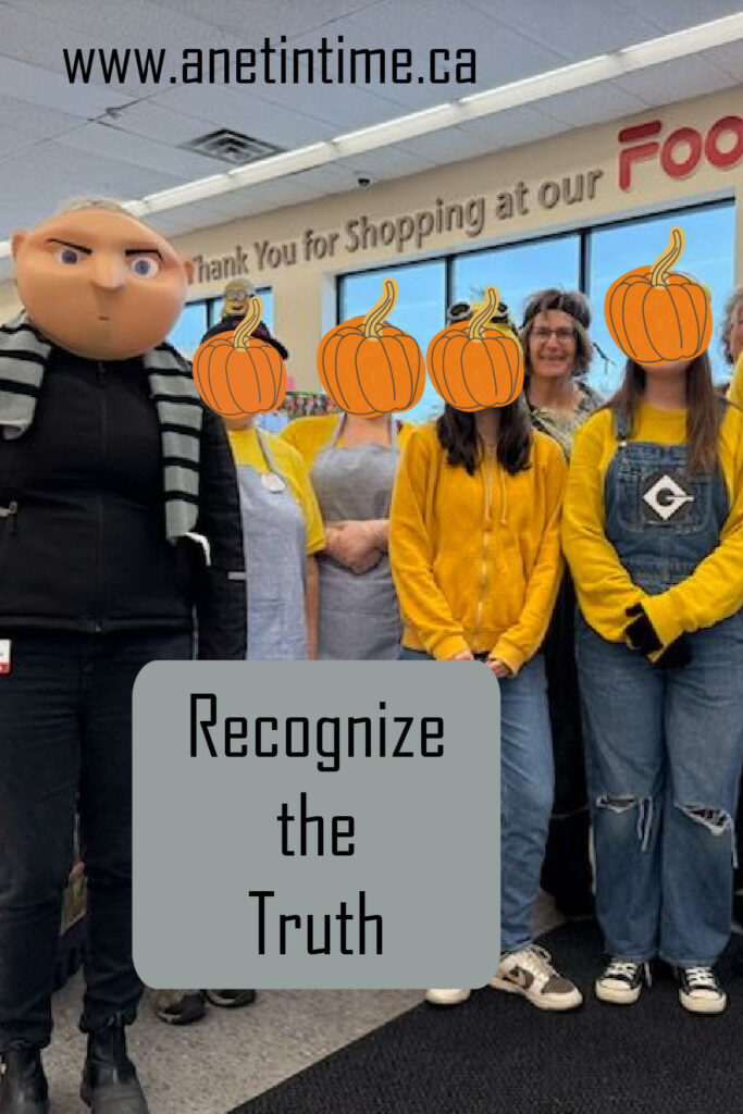 people dressed up as minions and Gru. Text: recognize the truth