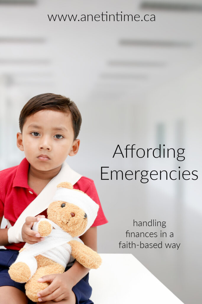 text affording emergencies Image child holding injured teddy bear