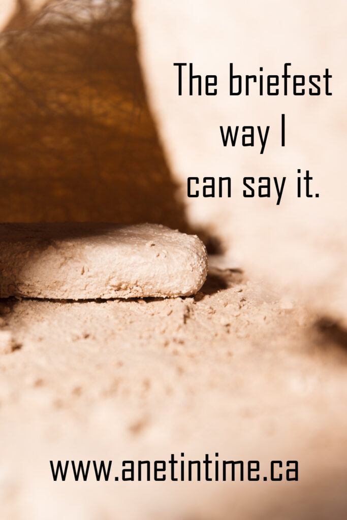image of empty tomb, text the briefest way I can say it